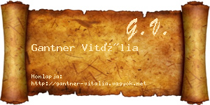 Gantner Vitália névjegykártya